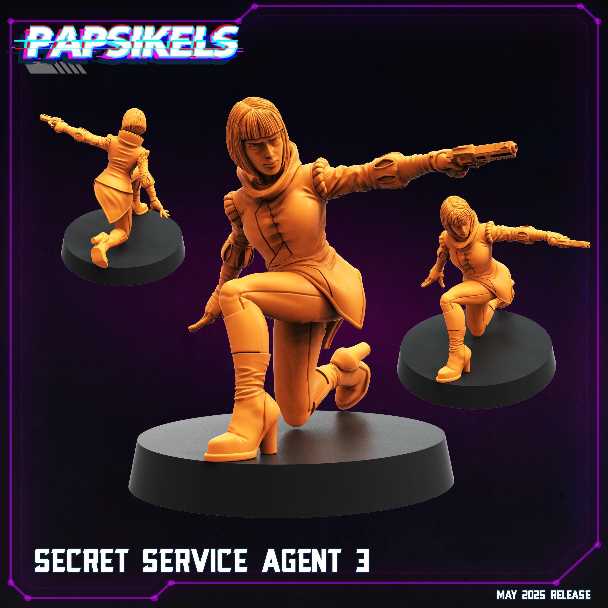 Cyberpunk, Secret Service Agents, Cyberpunk, Papsikels, 32mmMini