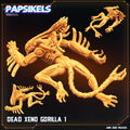 Aliens Vs Humans - Dark Space I Dead Xeno Gorillas - Set of 4 - Papsikels, 28mm / 32mm Mini for TTRPG Gaming, Alien RPG