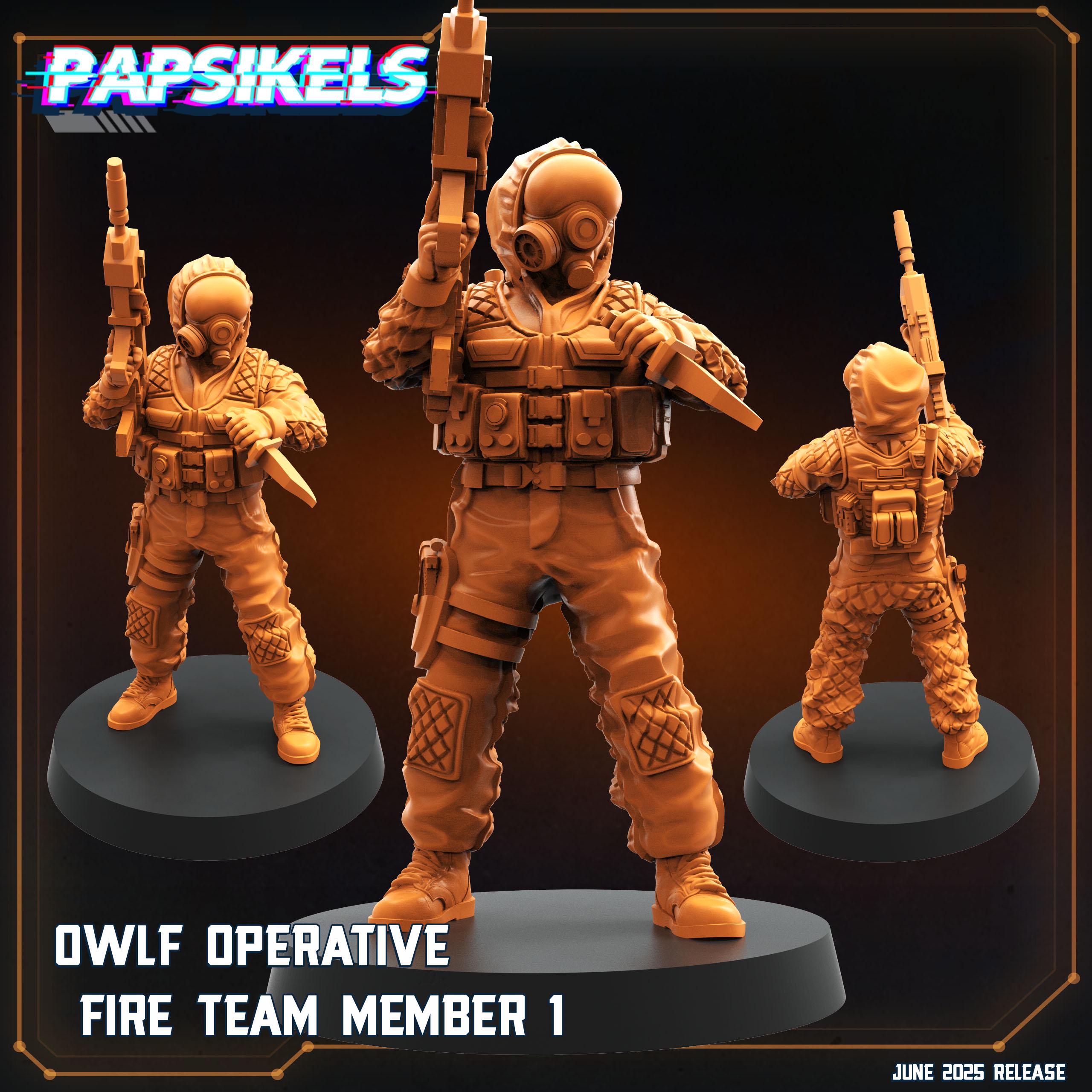 OWLF Operative Miniatures: Sci-Fi Fire Team, 28/32mm Scale