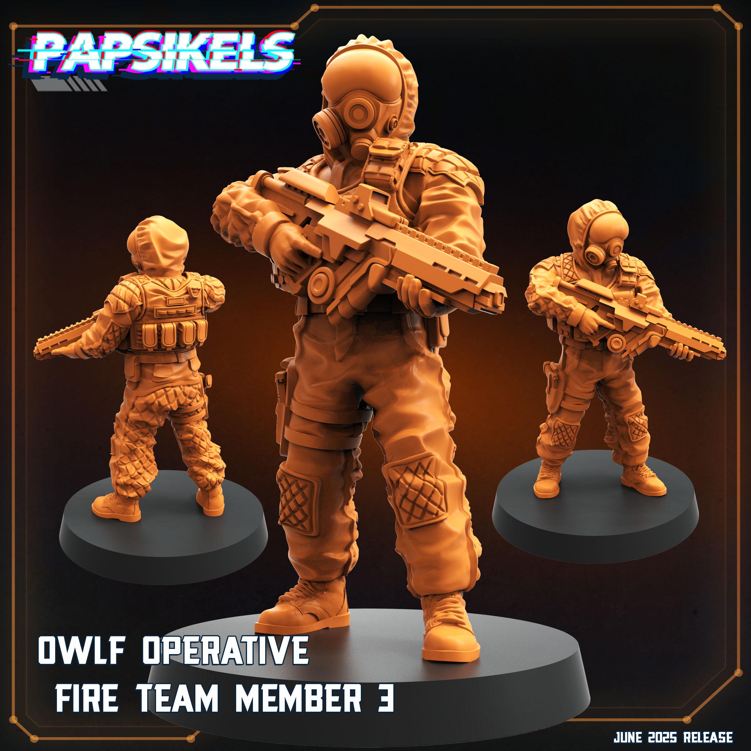 OWLF Operative Miniatures: Sci-Fi Fire Team, 28/32mm Scale