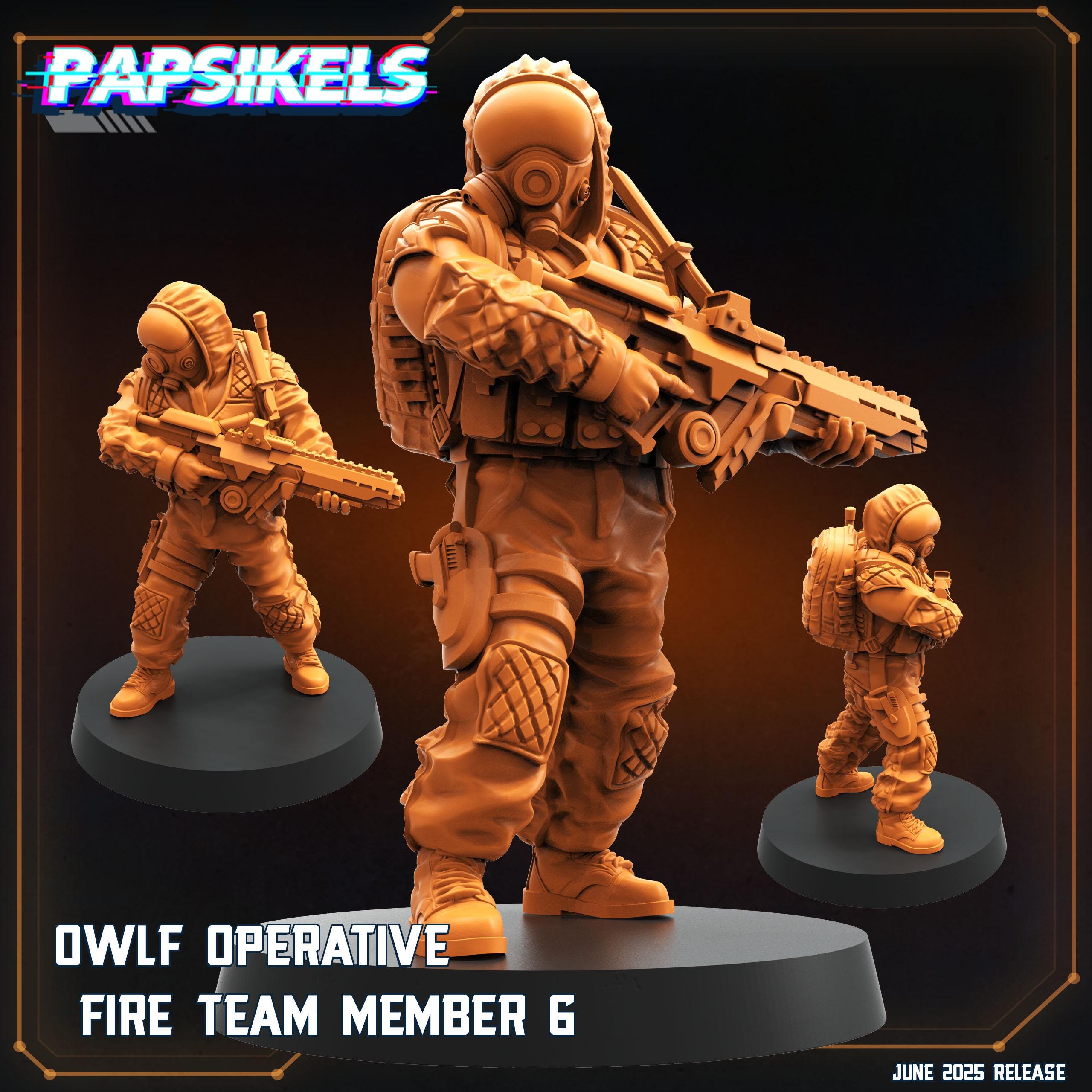 OWLF Operative Miniatures: Sci-Fi Fire Team, 28/32mm Scale