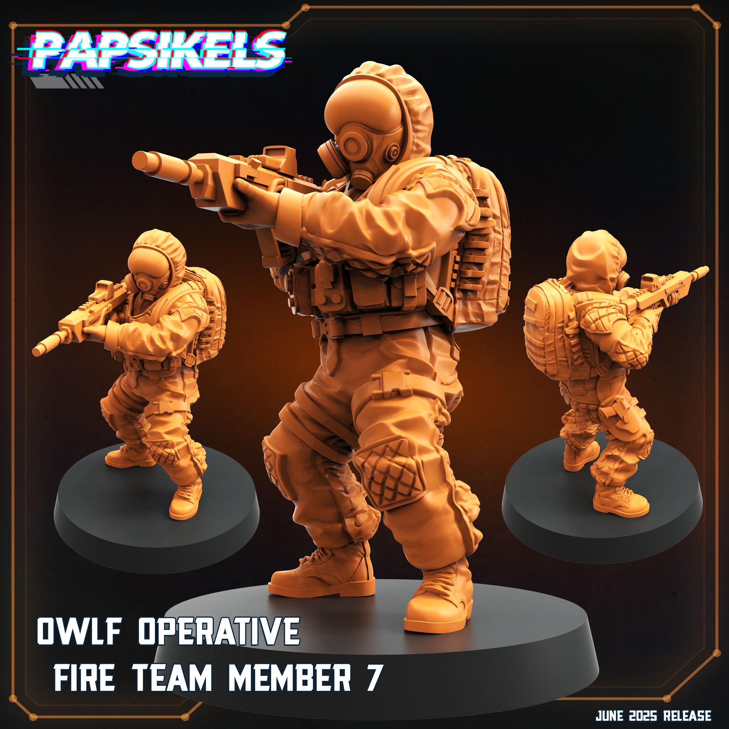 OWLF Operative Miniatures: Sci-Fi Fire Team, 28/32mm Scale
