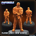 Sci-Fi Playboy Crew Scientists Miniatures: Papsikels Alien RPG Figure (28/32mm Scale TTRPG)