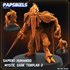 Sapient Humanoid Mystic Dark Templar Miniature: Sci-Fi Alien Assassin - Papsikels 28/32mm TTRPG