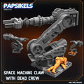Aliens Vs Humans - Dark Space I Space Machine Claw with Dead Crew - Papsikels, 28mm / 32mm Mini for TTRPG Gaming, Alien RPG