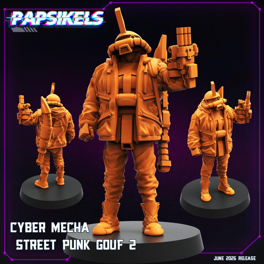 Cyberpunk, Cyber Mecha Street Punks - Gundam, Papsikels, 32mm Mini