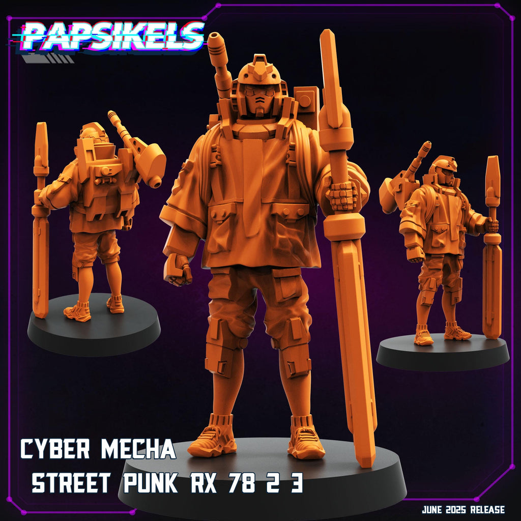 Cyberpunk, Cyber Mecha Street Punks - Gundam, Papsikels, 32mm Mini