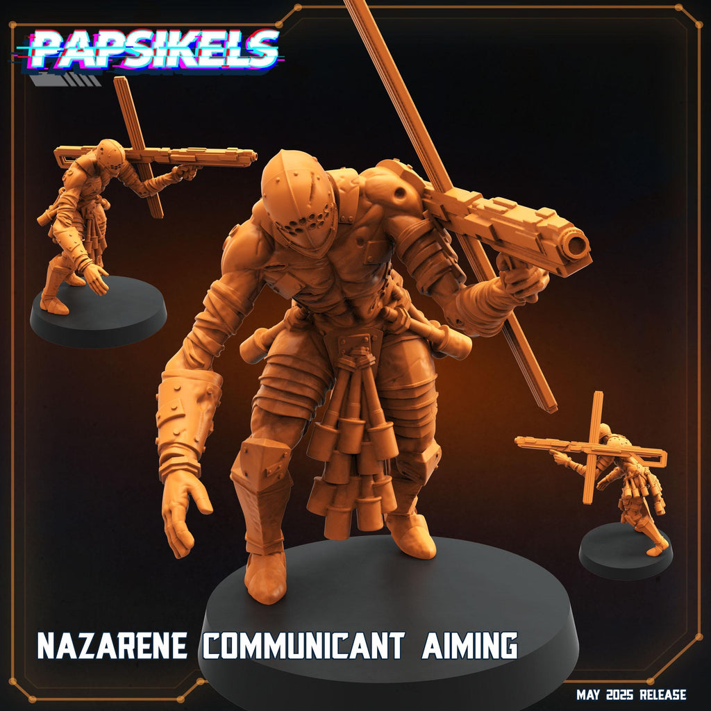 Nazarene Communicant Miniature: Trench Crusade Grimdark RPG, Papsikels 32mm Resin