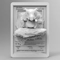 Cubone - 3D Printed Pokemon Card Wall Hanger | Fan Art | Pokemon TCG | Resin Model | ABC3D Models