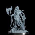 Ignara Flameborn Fire Genasi Barbarian Miniature: Cosmondo RPG, D&D Resin Model