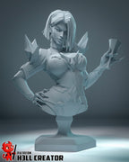 Emma Frost from Marvel Rivals (fan art) | Full Model or Bust | Miniature scale 1:12 | h3LL Creator | DIY Model Kit