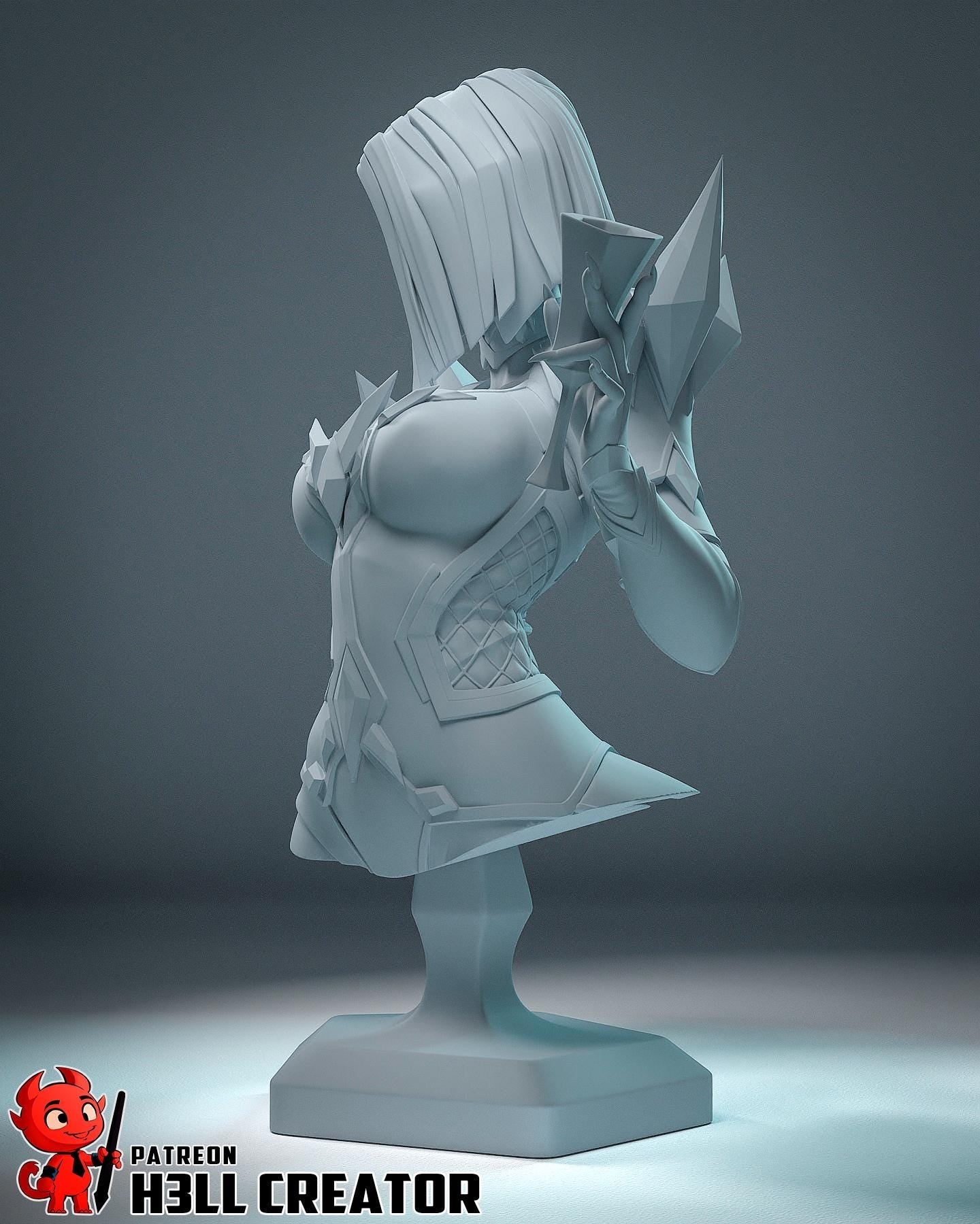 Emma Frost from Marvel Rivals (fan art) | Full Model or Bust | Miniature scale 1:12 | h3LL Creator | DIY Model Kit