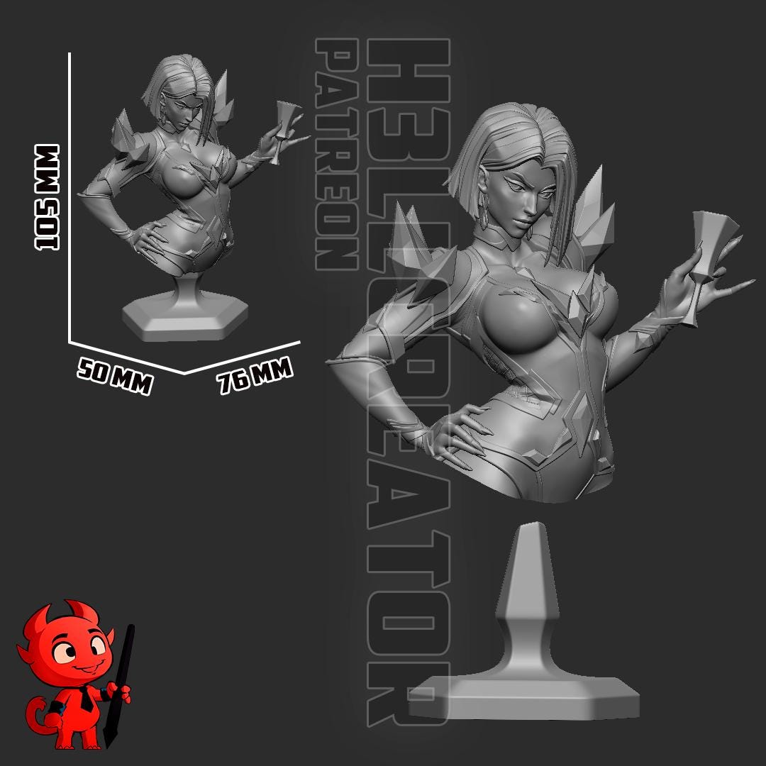 Emma Frost from Marvel Rivals (fan art) | Full Model or Bust | Miniature scale 1:12 | h3LL Creator | DIY Model Kit