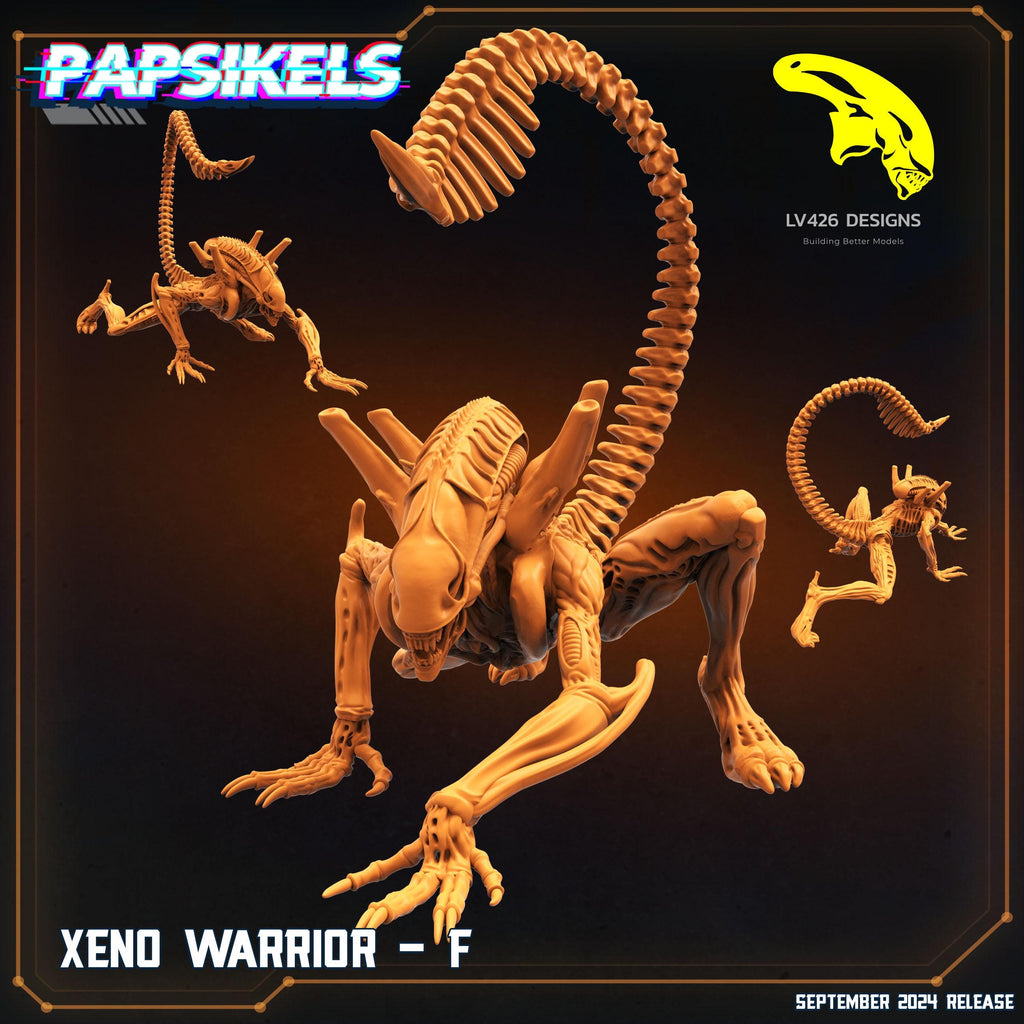 Alien Xenomorph Warriors 32mm Miniature for Sci-Fi RPG, Tabletop Gaming - Papsikels Resurgence Collection