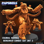 Colonial Marines Berserker Combat Suit Units Miniatures: Alien RPG, Sci-Fi (28/32mm Scale, Papsikels)