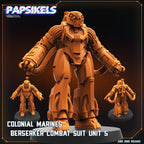 Colonial Marines Berserker Combat Suit Units Miniatures: Alien RPG, Sci-Fi (28/32mm Scale, Papsikels)