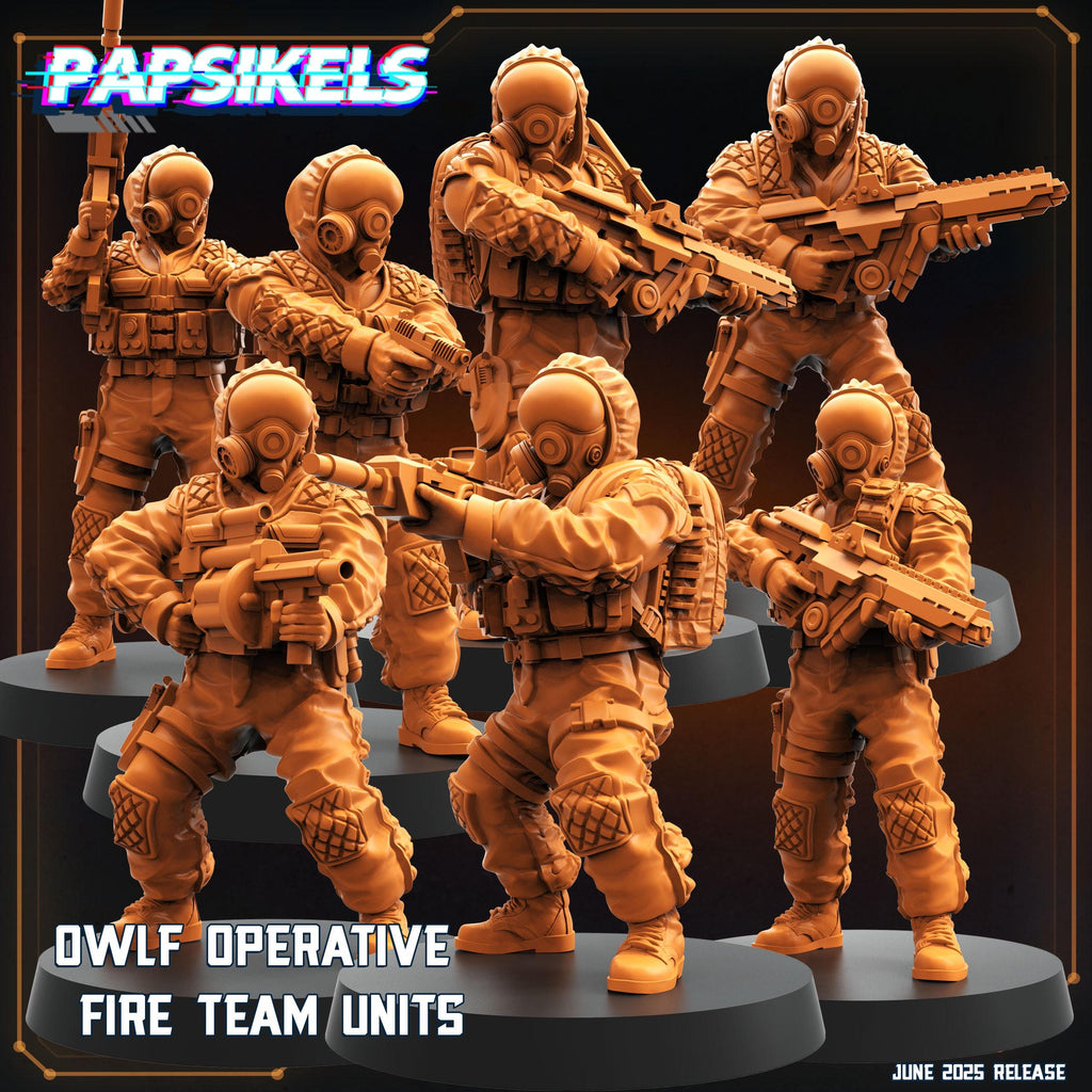 OWLF Operative Miniatures: Sci-Fi Fire Team, 28/32mm Scale