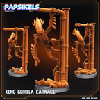 Xeno Gorilla Carnage Miniature: Sci-Fi Alien RPG, Papsikels 32mm Resin Figure