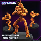 Cyberpunk Prawn Outlander Miniature: District 9 Rebel Fighter, 28/32mm RPG