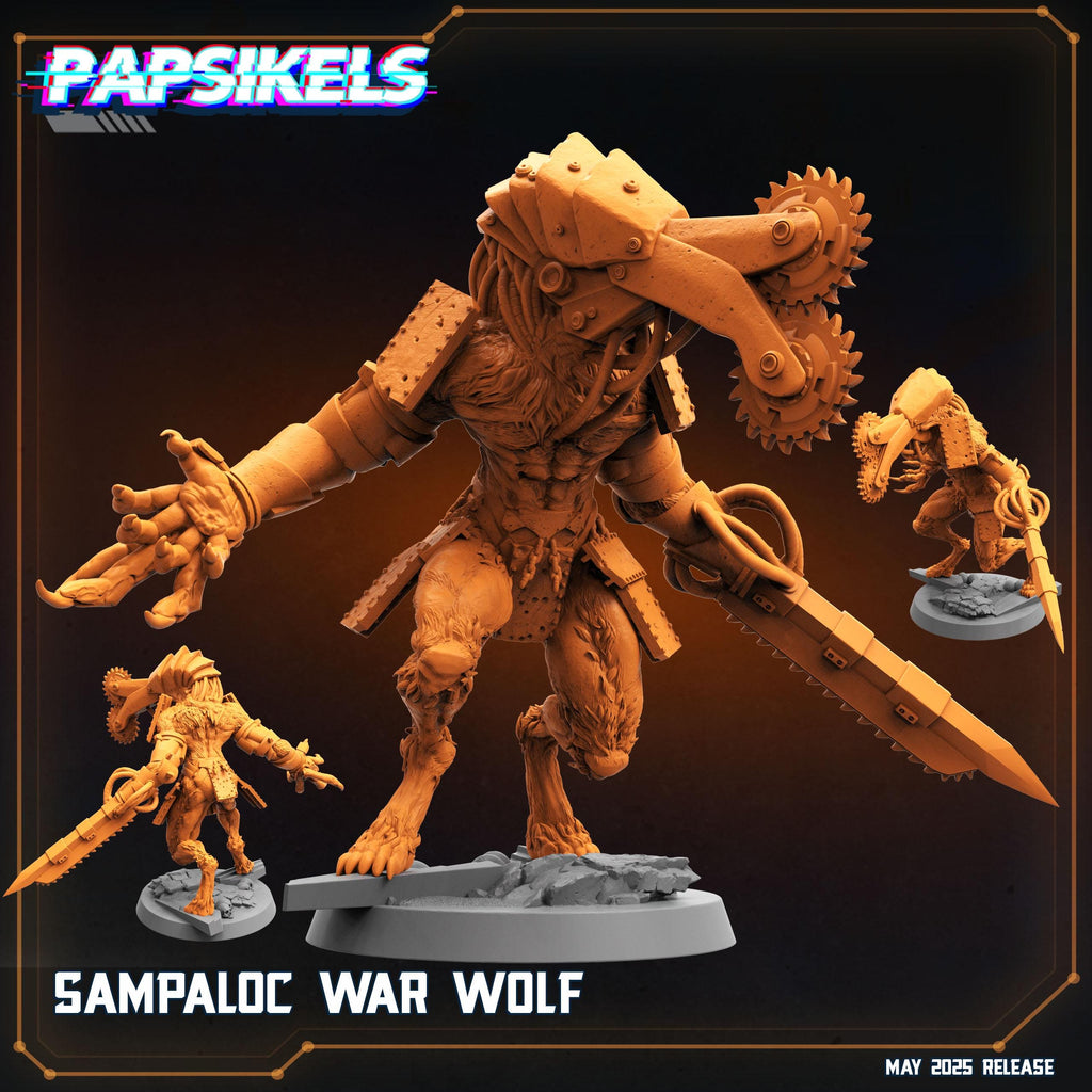 Trench Crusade War Wolf Miniature: 32mm Resin Papsikels Fantasy