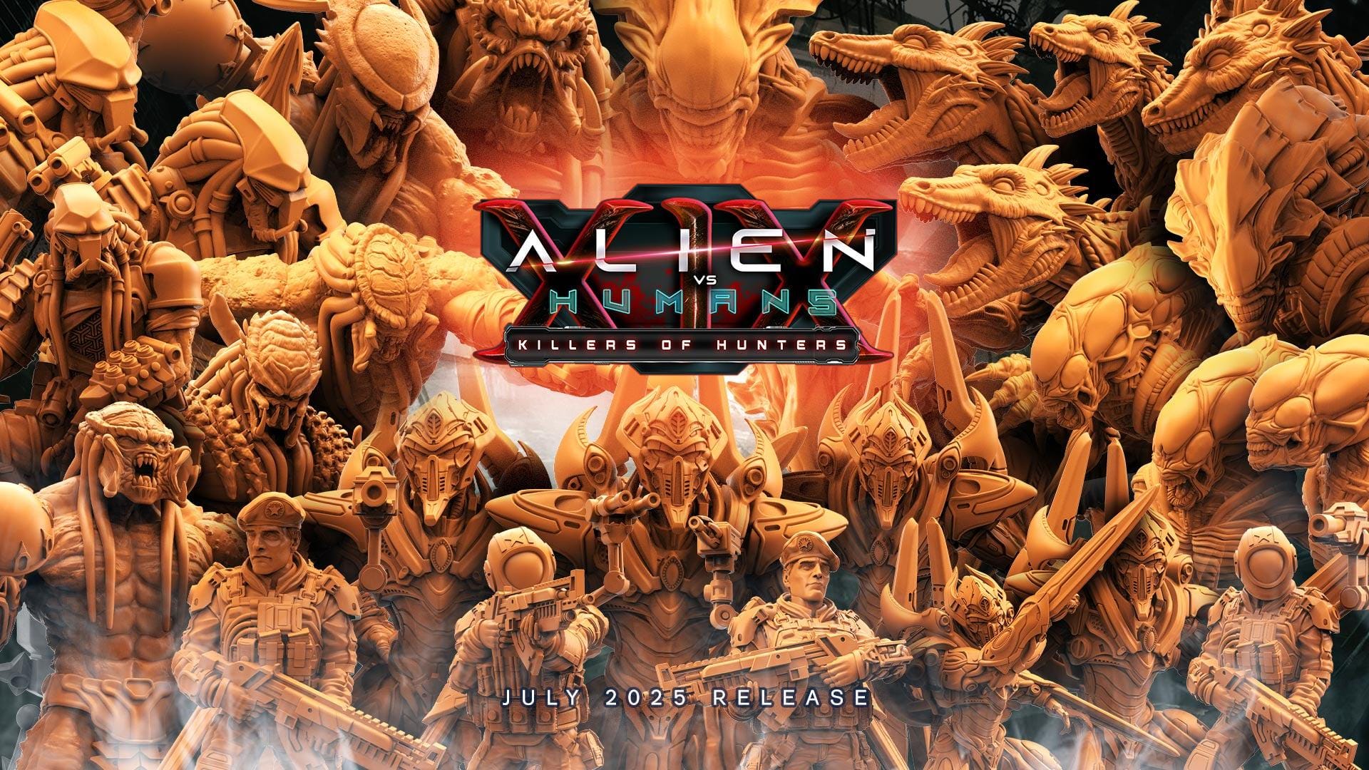 Xeno Burster Miniature: 28/32mm Sci-Fi Alien Horde - Papsikels