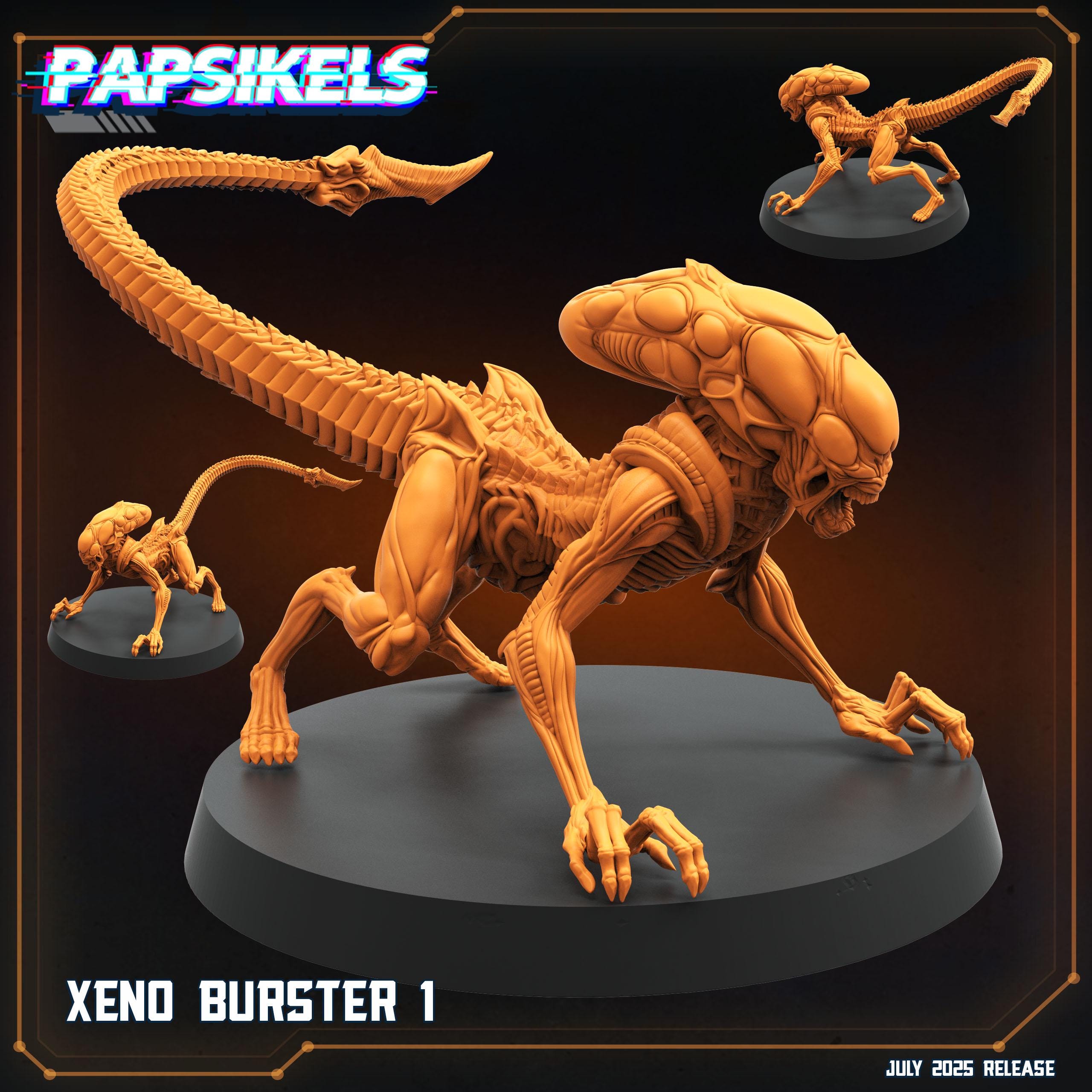 Xeno Burster Miniature: 28/32mm Sci-Fi Alien Horde - Papsikels