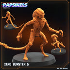 Xeno Burster Miniature: 28/32mm Sci-Fi Alien Horde - Papsikels