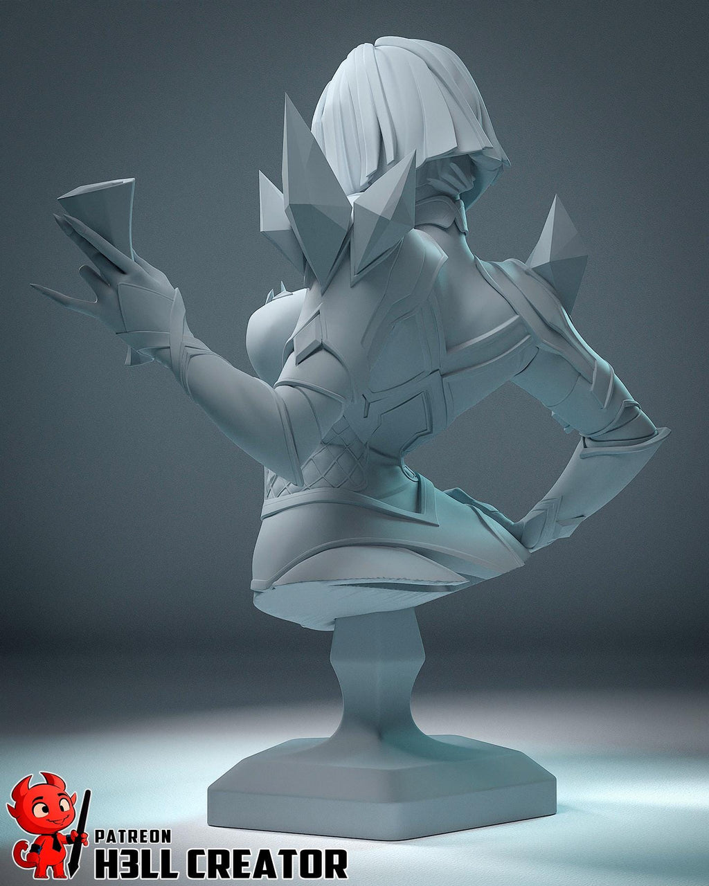 Emma Frost from Marvel Rivals (fan art) | Full Model or Bust | Miniature scale 1:12 | h3LL Creator | DIY Model Kit