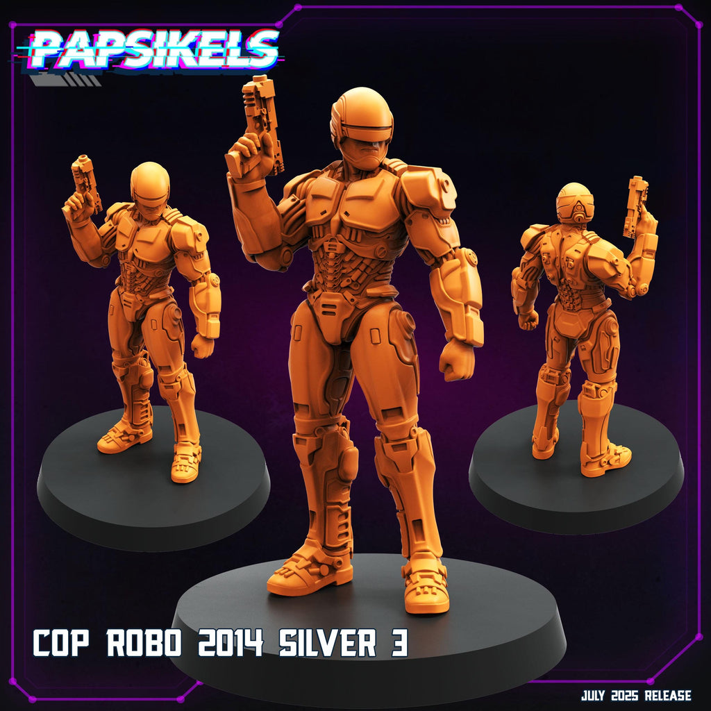 Cyberpunk Cop Robo 2014 Miniature: 28/32mm Resin Model - Papsikels