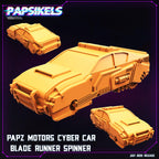 Cyberpunk Papz Motors Cyber Cars: Blade Runner Inspired 3D Printed Miniatures - 28mm/32mm Scale