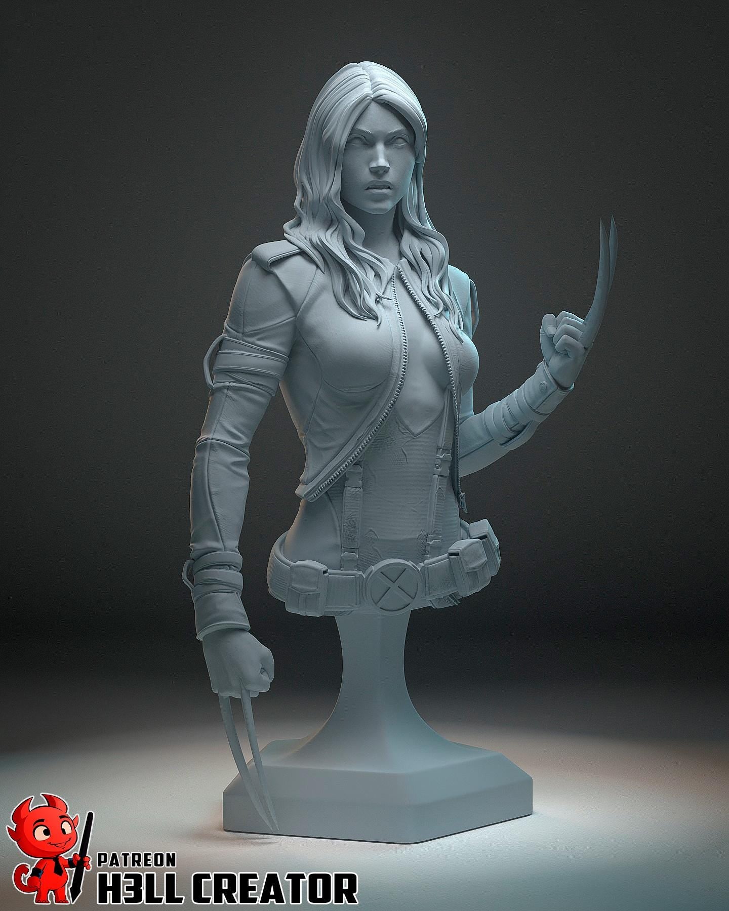 X-23 from X-Men (fan art) | Full Model or Bust | Miniature scale 1:12 | h3LL Creator | DIY Model Kit