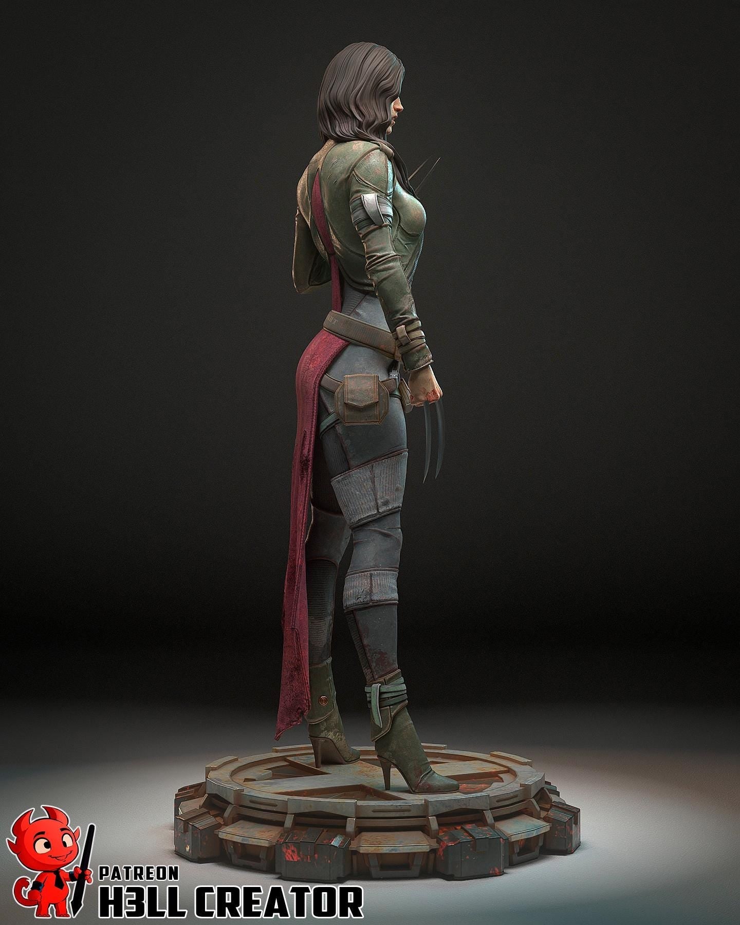 X-23 from X-Men (fan art) | Full Model or Bust | Miniature scale 1:12 | h3LL Creator | DIY Model Kit