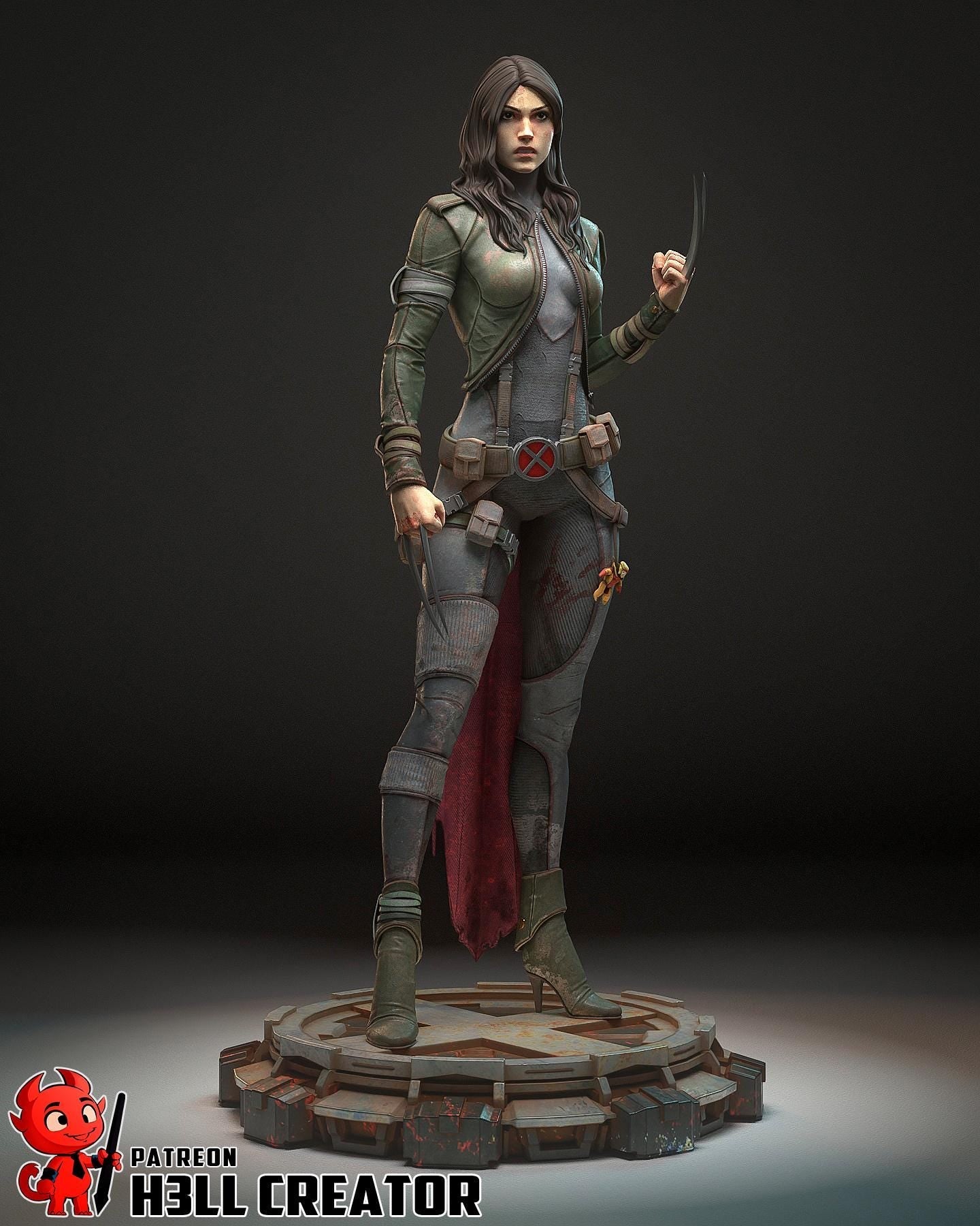 X-23 from X-Men (fan art) | Full Model or Bust | Miniature scale 1:12 | h3LL Creator | DIY Model Kit