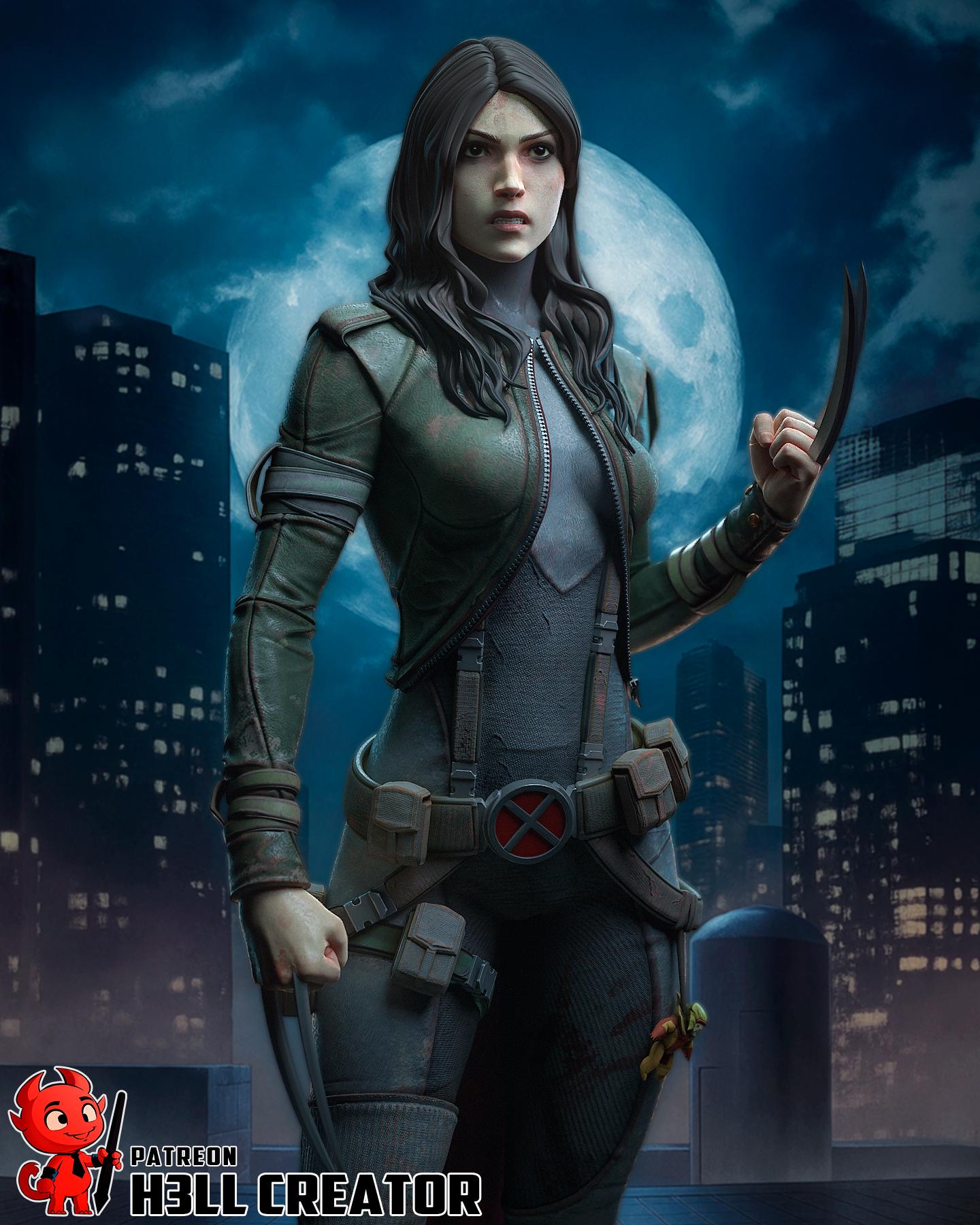 X-23 from X-Men (fan art) | Full Model or Bust | Miniature scale 1:12 | h3LL Creator | DIY Model Kit