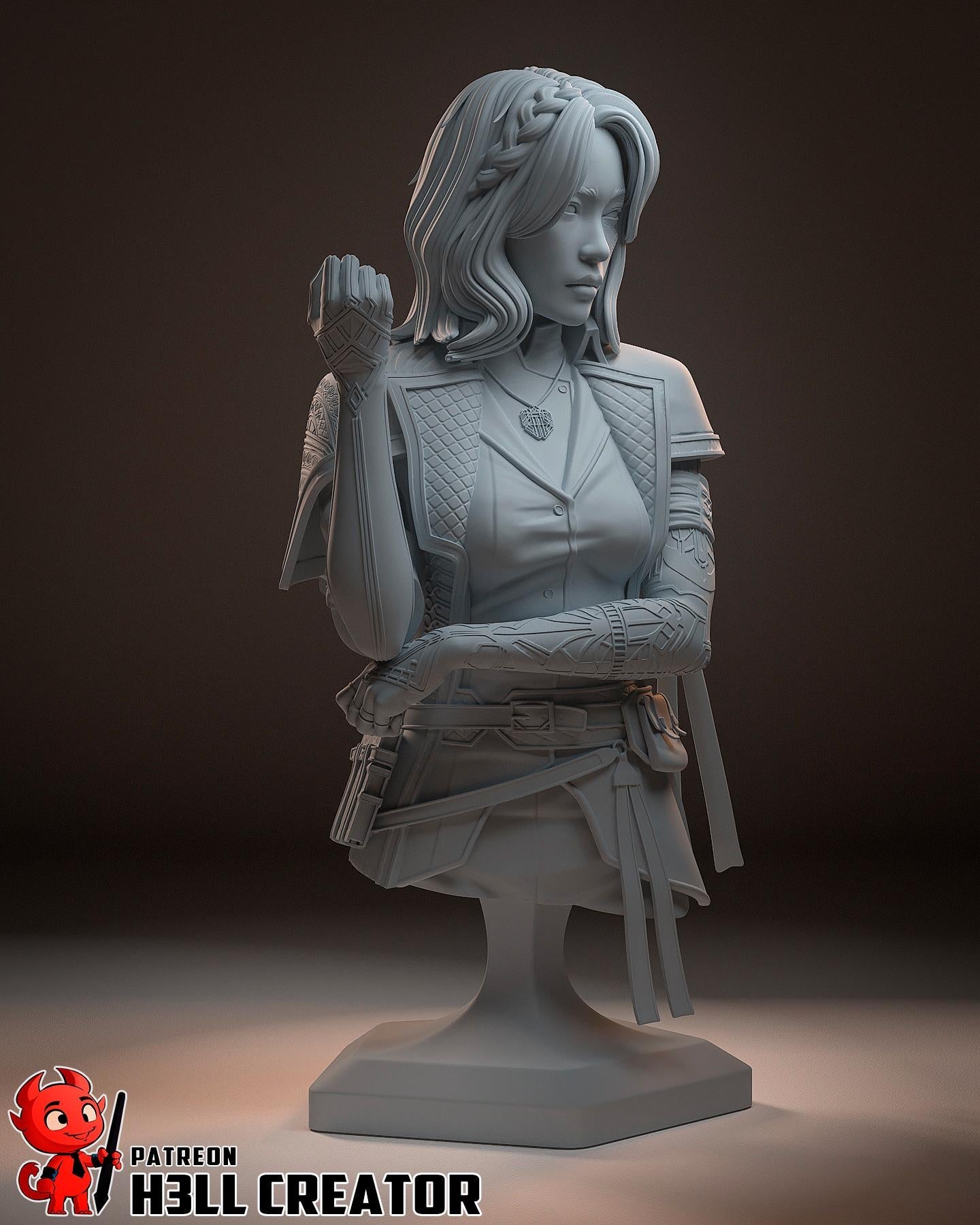Lune from Clair Obscur Expedition 33 (fan art) | Full Model or Bust | Miniature scale 1:12 | h3LL Creator | DIY Model Kit