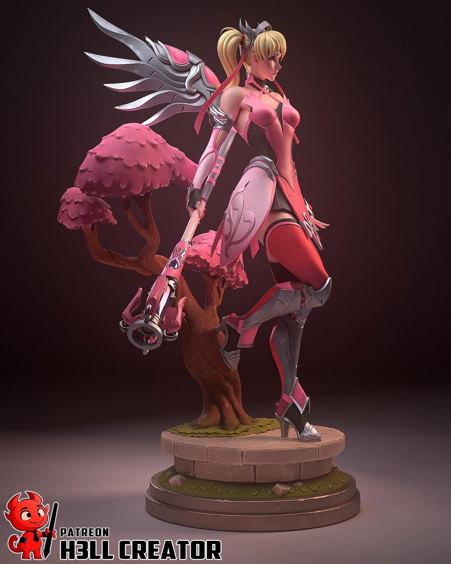 Mercy from Overwatch (fan art) | Full Model or Bust | Miniature scale 1:12 | h3LL Creator | DIY Model Kit