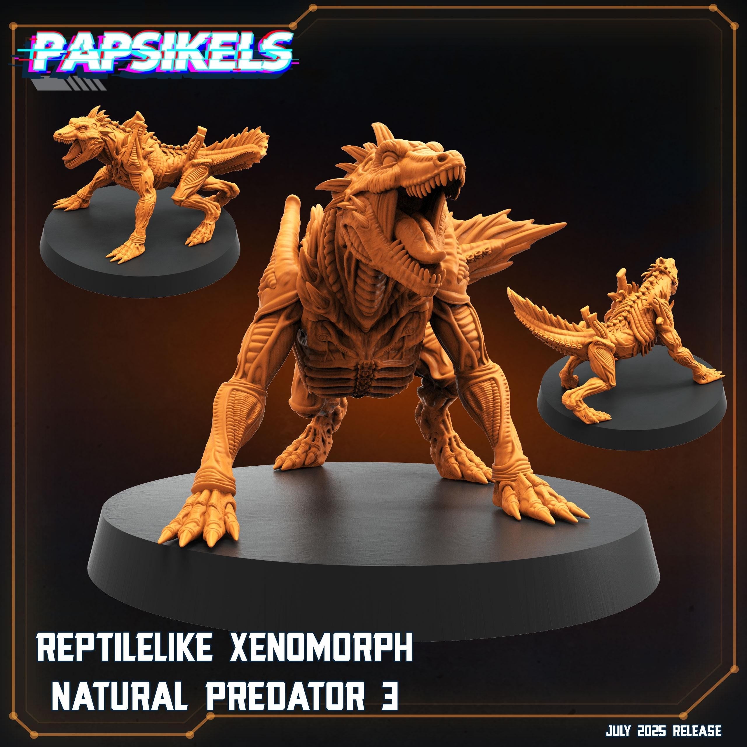 Reptilelike Xenomorph Miniature: Alien vs Predator RPG, Papsikels 28/32mm