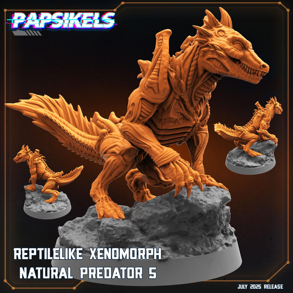 Reptilelike Xenomorph Miniature: Alien vs Predator RPG, Papsikels 28/32mm