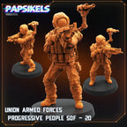 Aliens vs Humans - Union of Progressive Peoples - UPP - Union Armed Forces Progressive Peoples SOF Set 3  | Papsikels, Resin Miniature 32mm