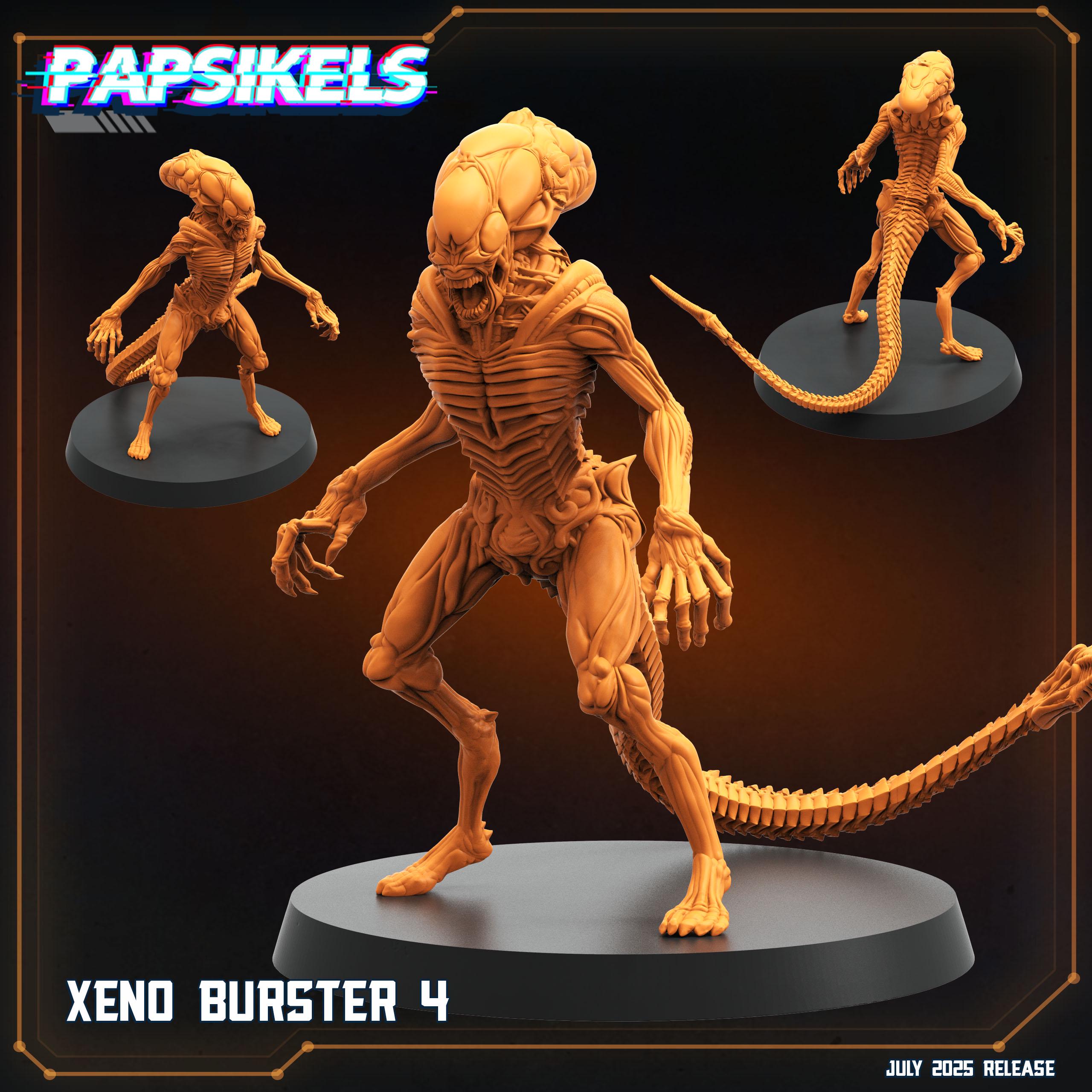 Xeno Burster Miniature: 28/32mm Sci-Fi Alien Horde - Papsikels