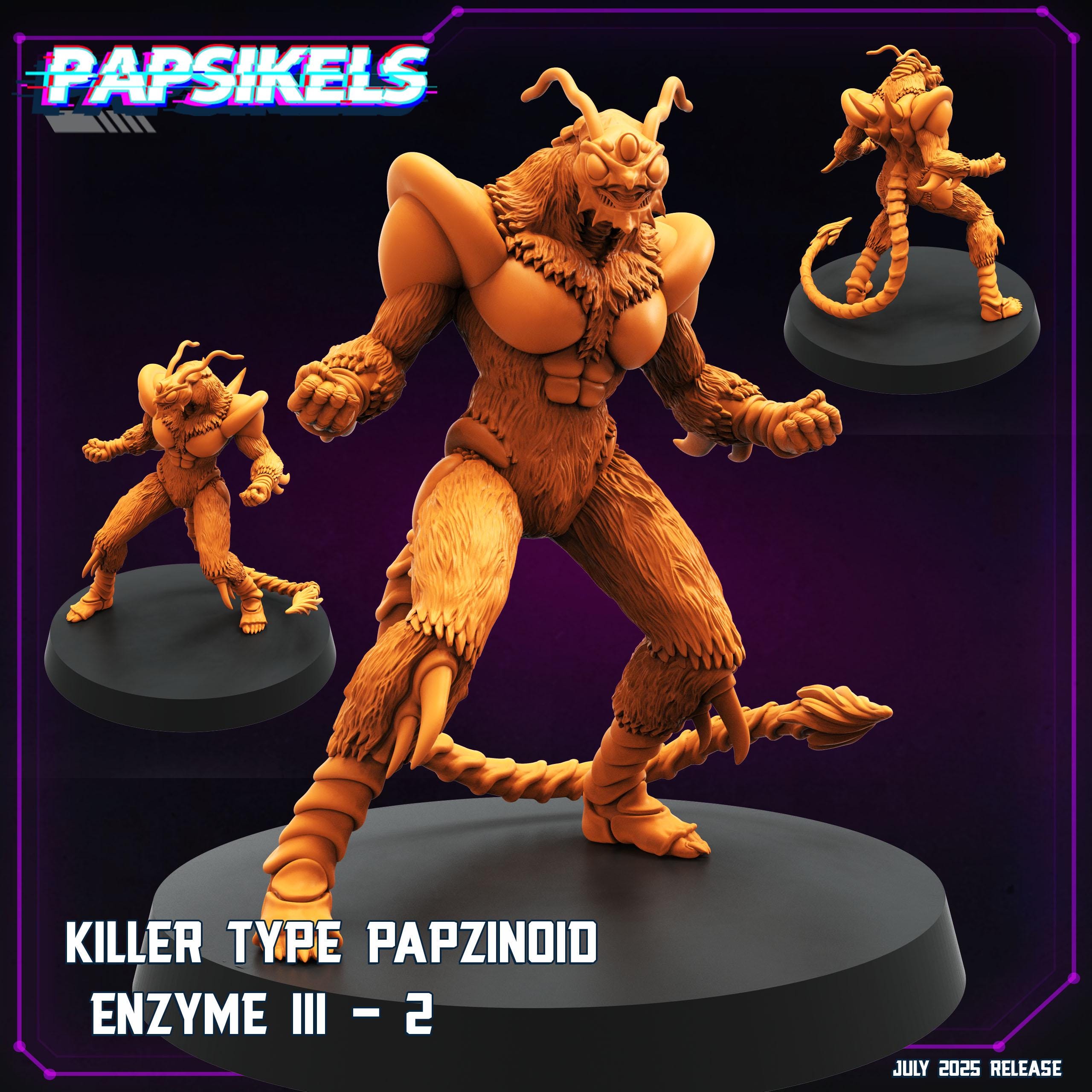 Cyberpunk | Killer Type Papzinoid Enzyme III | Guyver – Papsikels Miniature – 3D Printed Resin Mini, 28mm or 32mm, RPG, TTRPG, Wargaming