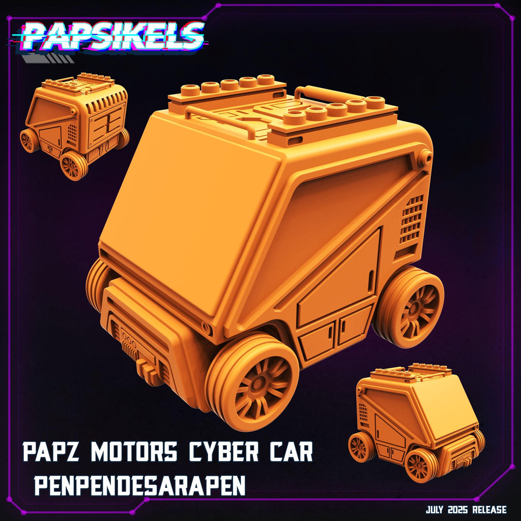 Cyberpunk Papz Motors Cyber Cars: Blade Runner Inspired 3D Printed Miniatures - 28mm/32mm Scale