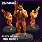 Cyberpunk Prawn Outlander Miniature: District 9 Rebel Fighter, 28/32mm RPG