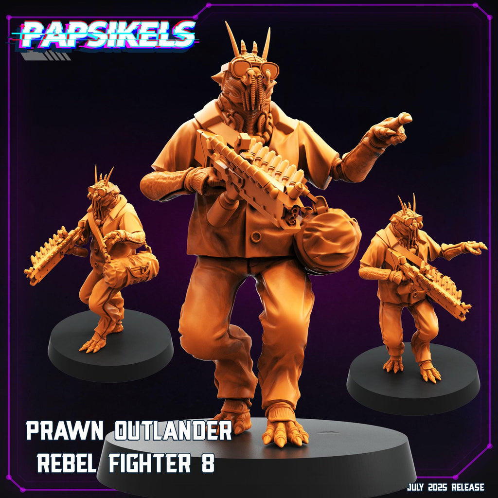 Cyberpunk Prawn Outlander Miniature: District 9 Rebel Fighter, 28/32mm RPG