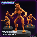 Cyberpunk Prawn Outlander Miniature: District 9 Rebel Fighter, 28/32mm RPG