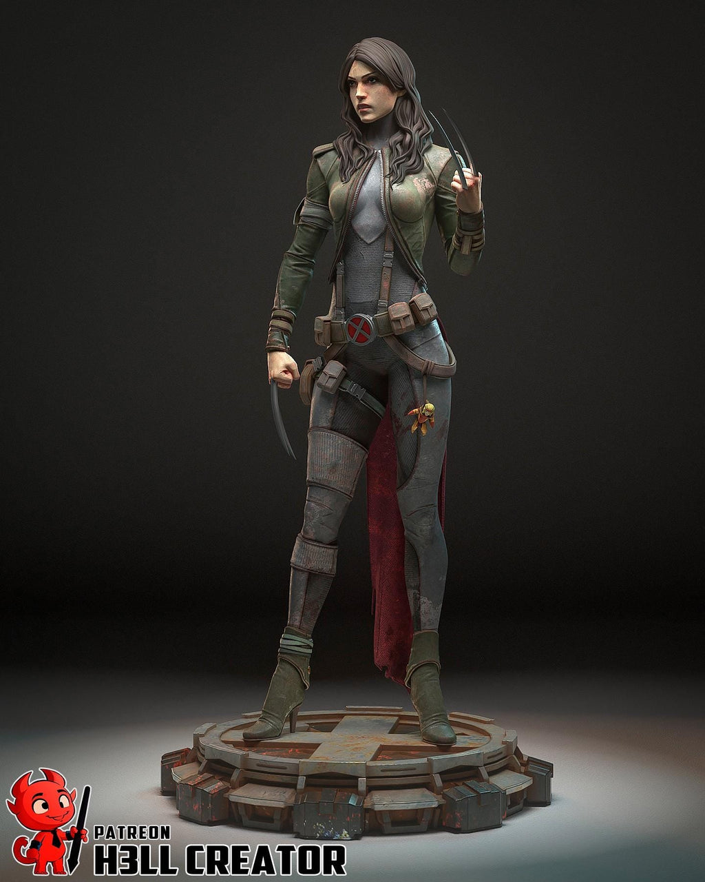 X-23 from X-Men (fan art) | Full Model or Bust | Miniature scale 1:12 | h3LL Creator | DIY Model Kit