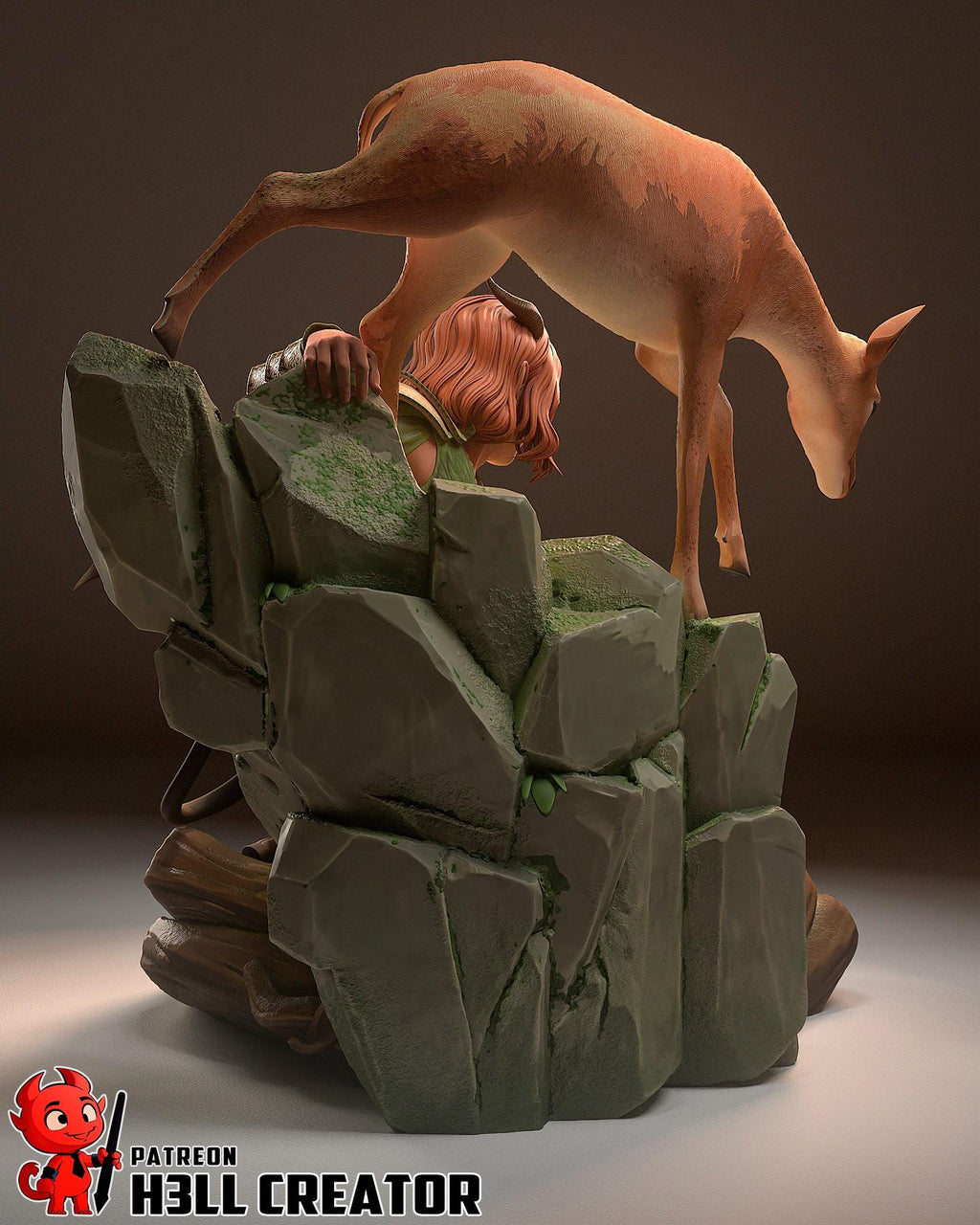 Doric from Dungeons and Dragons - Honor Among Thieves (fan art) | Full Model or Bust | Miniature scale 1:12 | h3LL Creator | DIY Model Kit