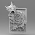 Gyarados - 3D Printed Pokemon Card Wall Hanger | Fan Art | Pokemon TCG | Resin Model | ABC3D Models