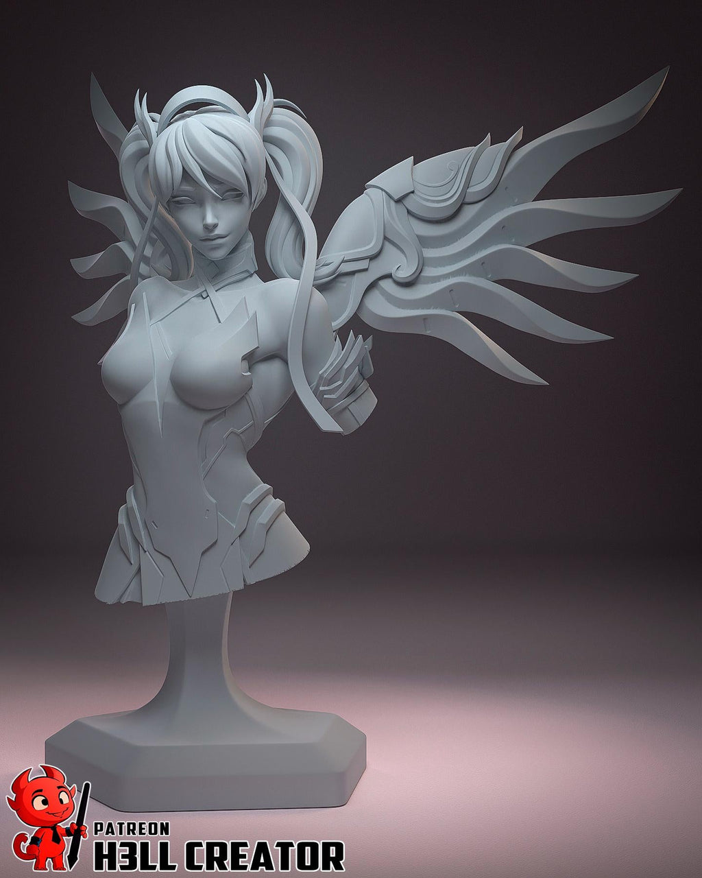 Mercy from Overwatch (fan art) | Full Model or Bust | Miniature scale 1:12 | h3LL Creator | DIY Model Kit