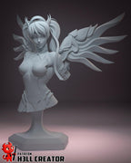 Mercy from Overwatch (fan art) | Full Model or Bust | Miniature scale 1:12 | h3LL Creator | DIY Model Kit